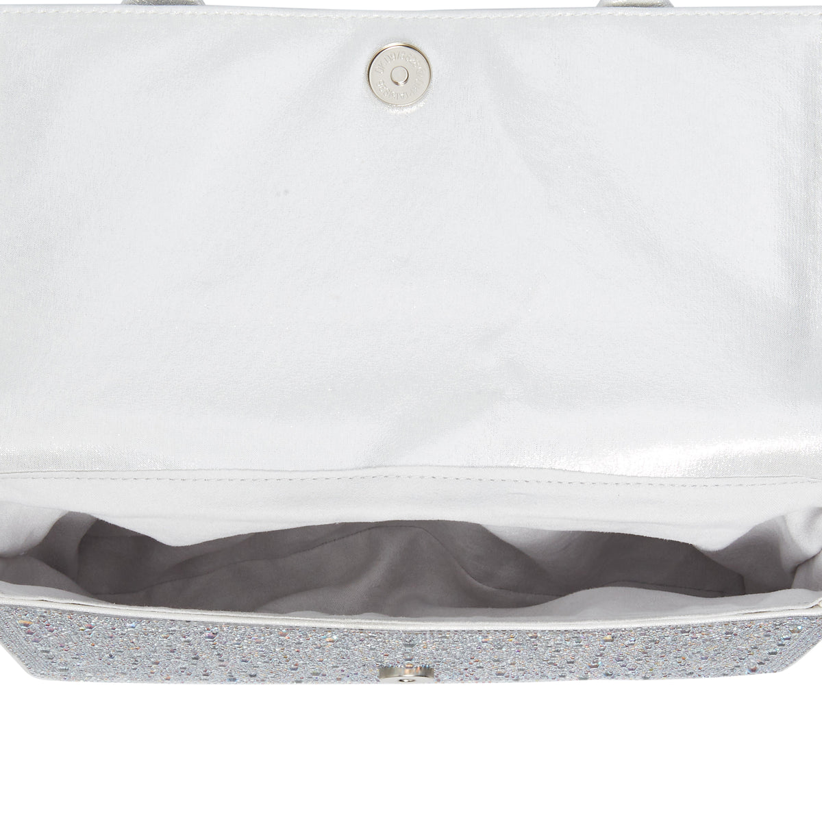 Betsey Johnson Rhinestone Convertible Bow Flap Bag Silver – Twin