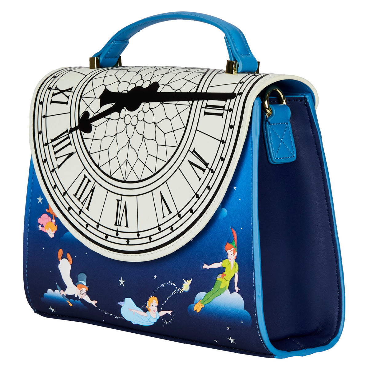 Loungefly Peter Pan Clock Glow in the Dark Crossbody Bag – Twin Treats