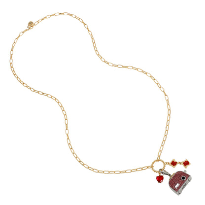 Betsey Johnson Dear Betsey Toaster Charm Pendant Necklace