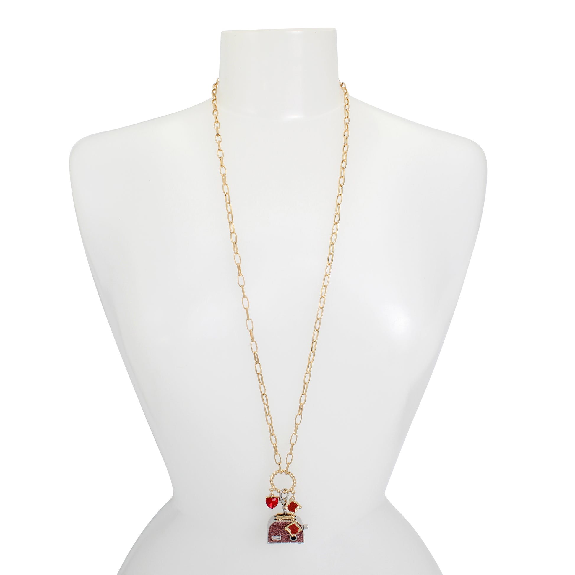 Betsey Johnson Dear Betsey Toaster Charm Pendant Necklace