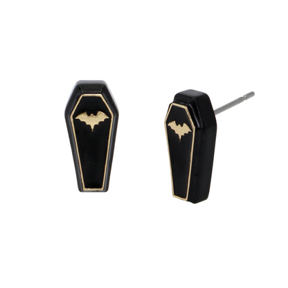 Betsey Johnson Ghoul Friends Coffin Stud Earrings