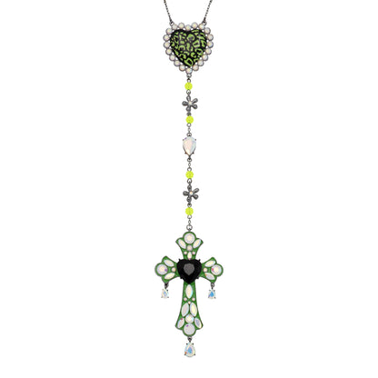 Betsey Johnson Ghoul Friends Cross Y Necklace