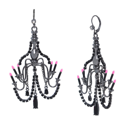 Betsey Johnson Fly By Night Chandelier Drop Earrings