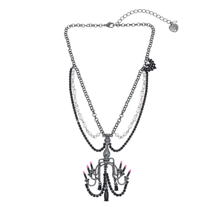 Betsey Johnson Fly By Night Chandelier Pendant Necklace