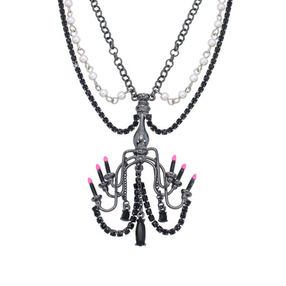 Betsey Johnson Fly By Night Chandelier Pendant Necklace