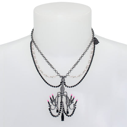 Betsey Johnson Fly By Night Chandelier Pendant Necklace