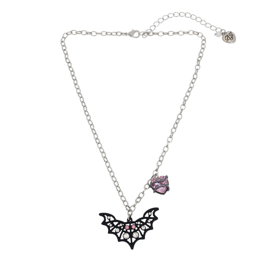 Betsey Johnson Fly By Night Bat Pendant Necklace