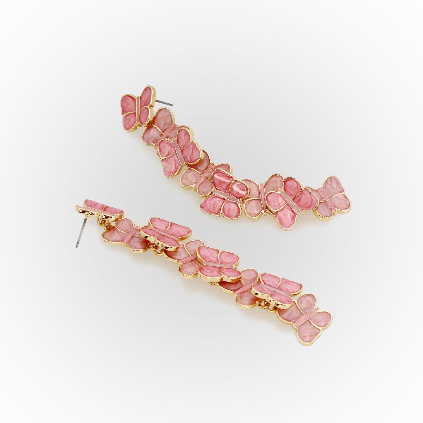 Betsey Johnson Sweetheart Swoon Butterfly Linear Earrings