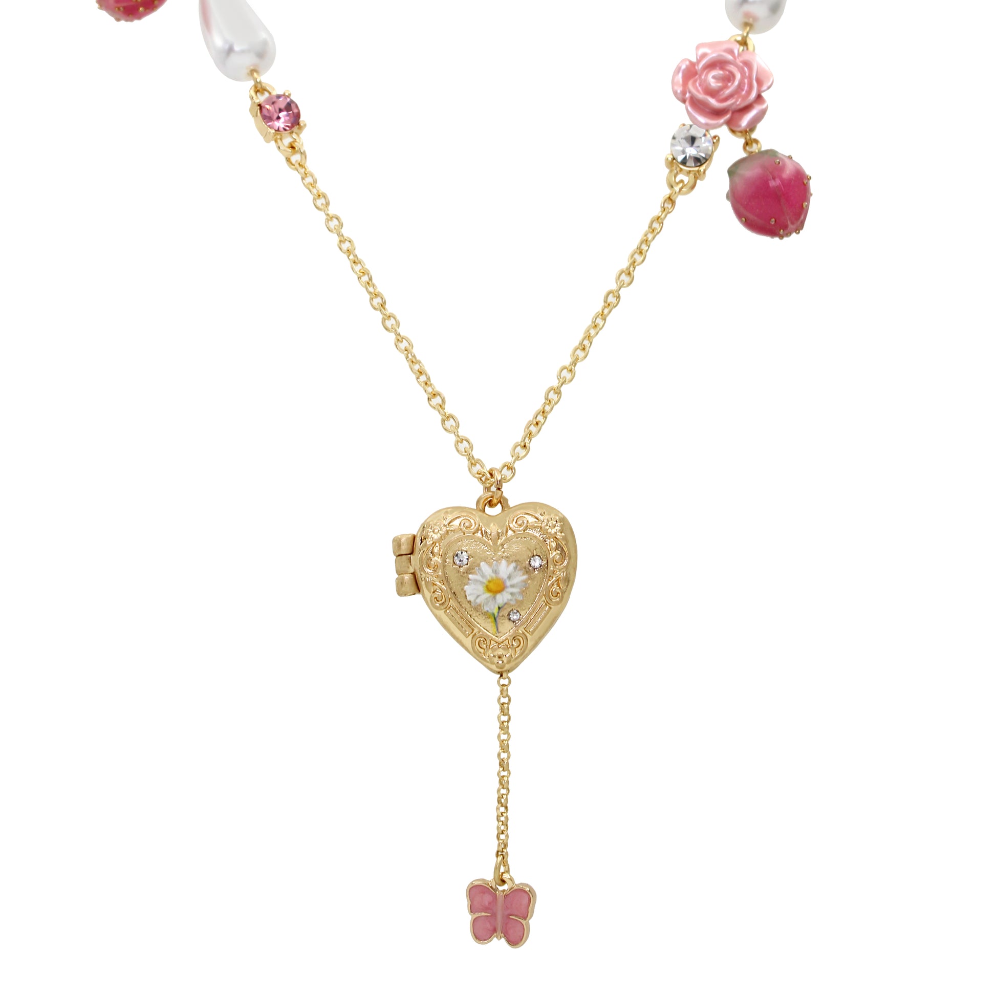 Betsey Johnson Sweetheart Swoon Locket Pendant Necklace