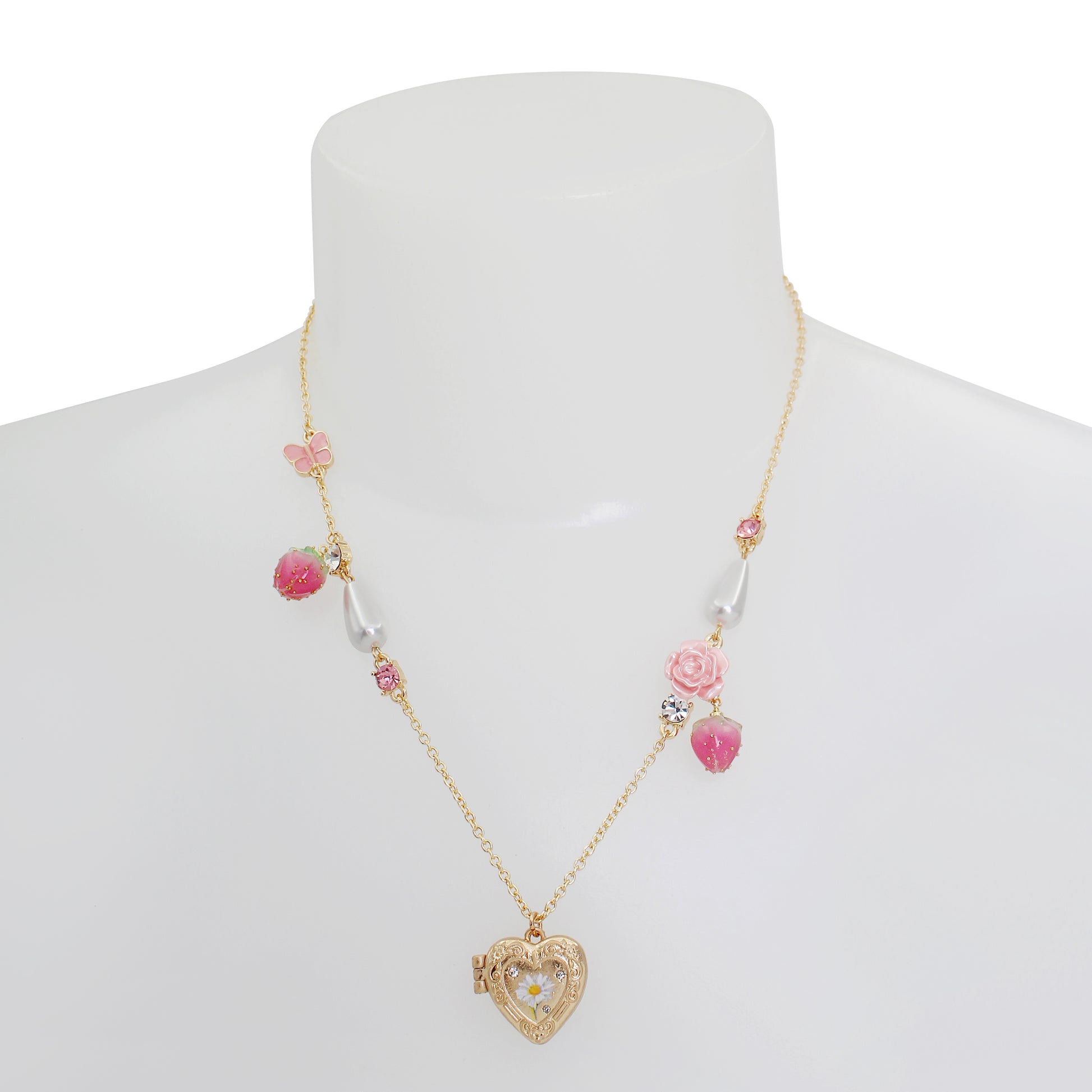 Betsey Johnson Sweetheart Swoon Locket Pendant Necklace