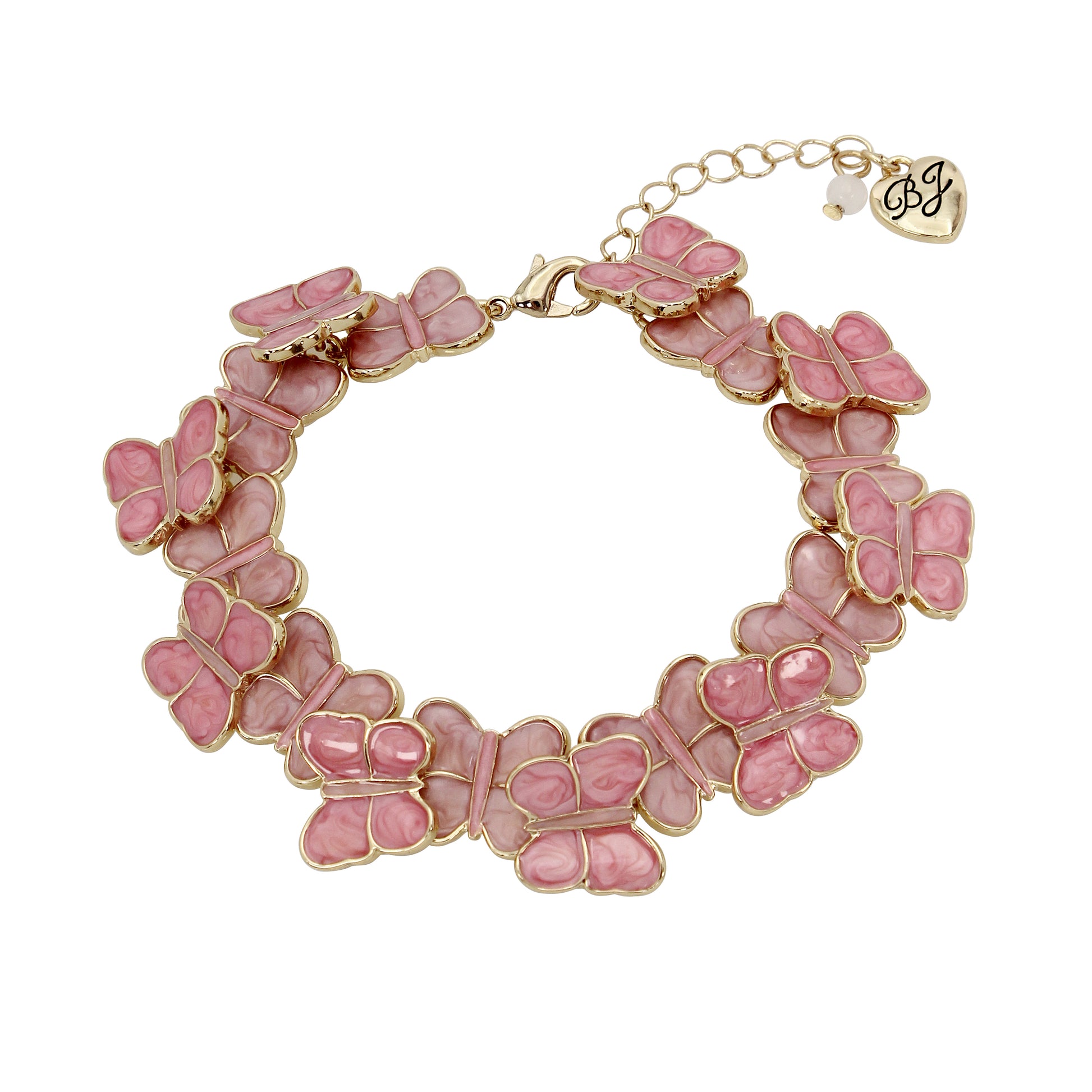 Betsey Johnson Sweetheart Swoon Butterfly Link Bracelet