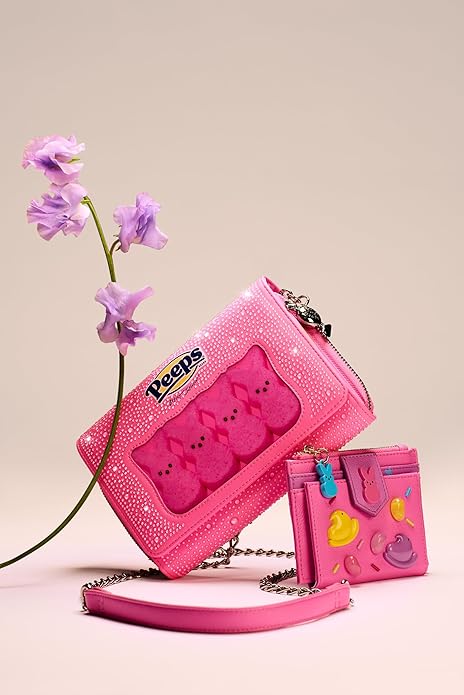 Betsey Johnson x Peeps® Bunny Wallet on a Chain Crossbody Bag Pink