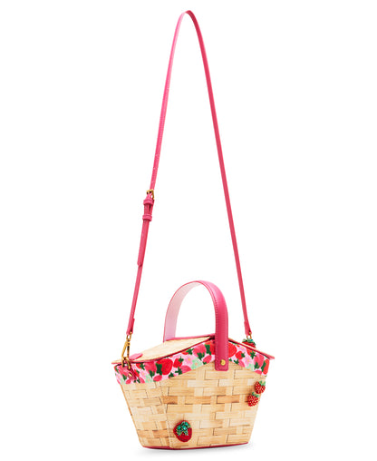 Betsey Johnson Kitsch Fresh N Fruity Picnic Basket Crossbody Bag