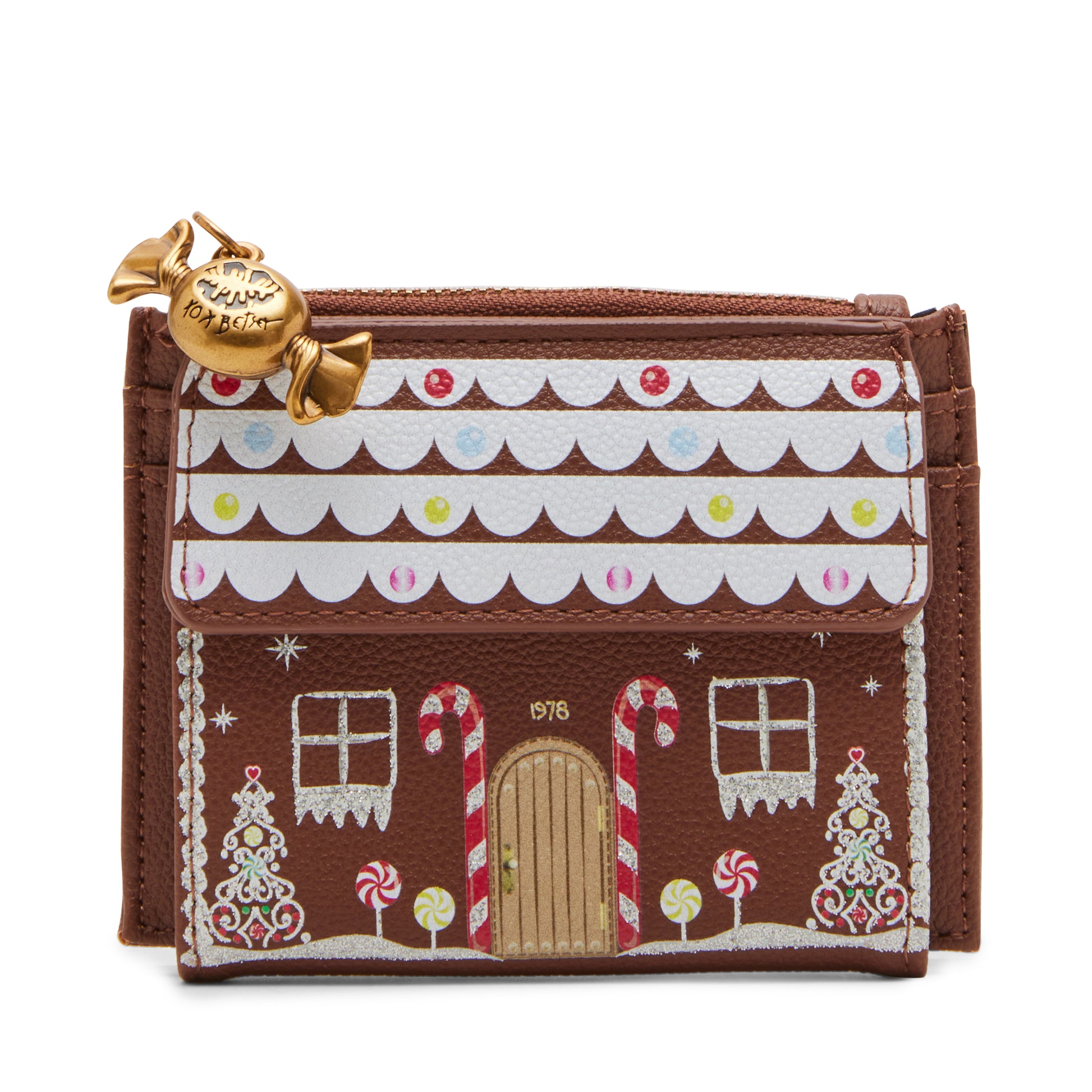 Betsey Johnson Kitsch Gingerbread Bifold Wallet