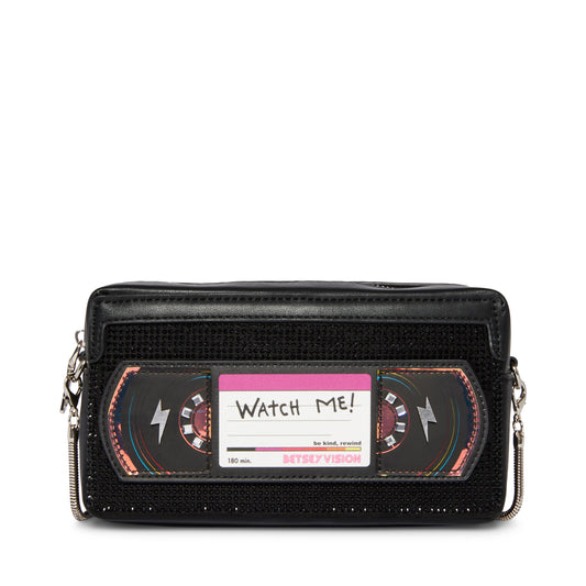 Betsey Johnson Kitsch Be Kind Reward VHS Crossbody Bag