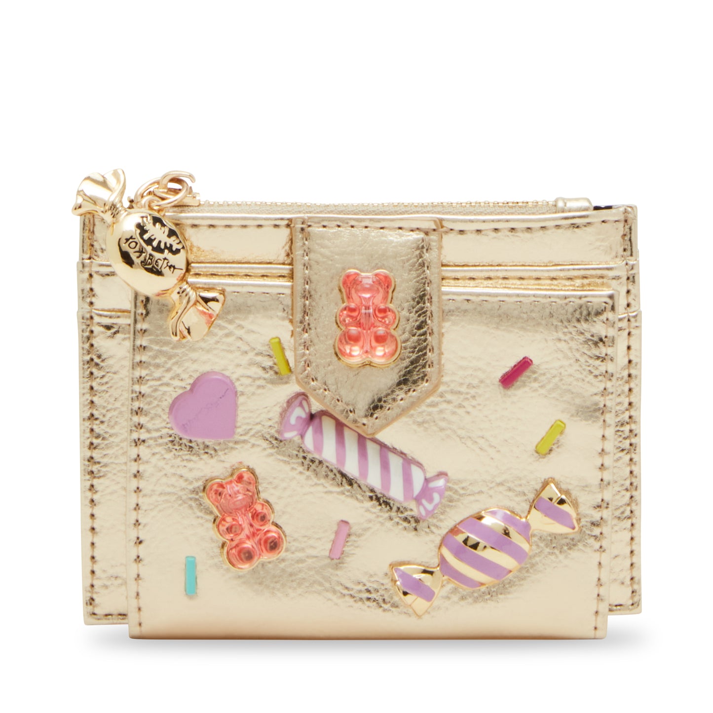 Betsey Johnson Candy Bifold Wallet Gold