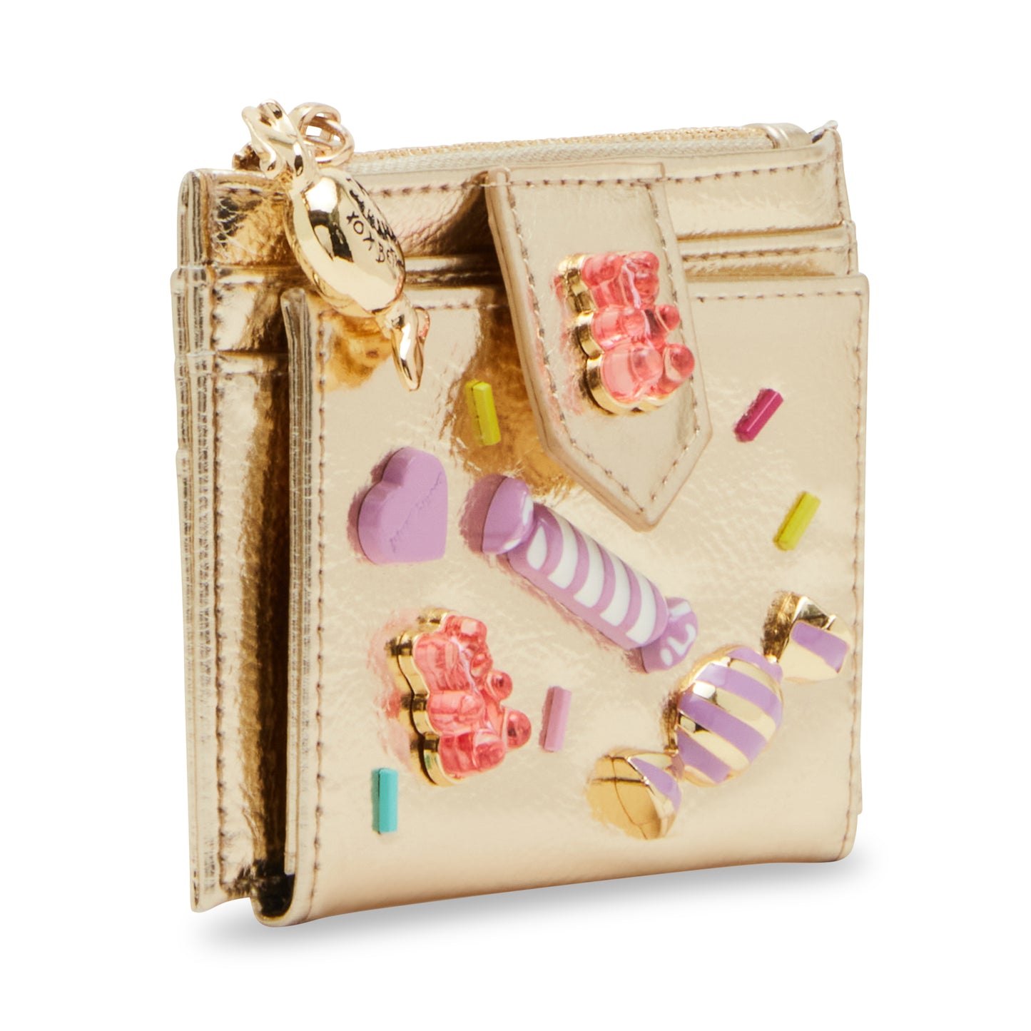 Betsey Johnson Candy Bifold Wallet Gold