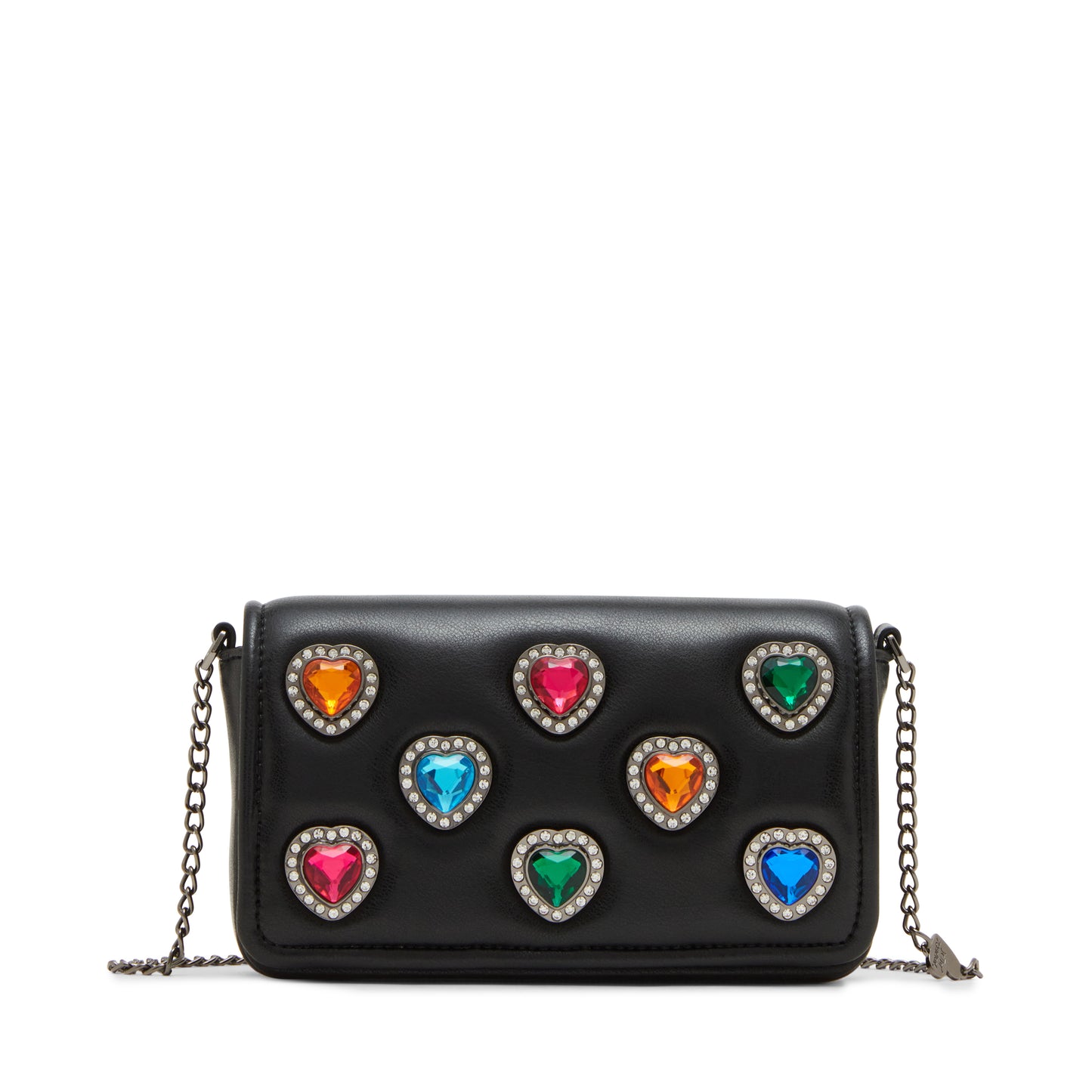 Betsey Johnson Bejeweled Hearts Crossbody Bag