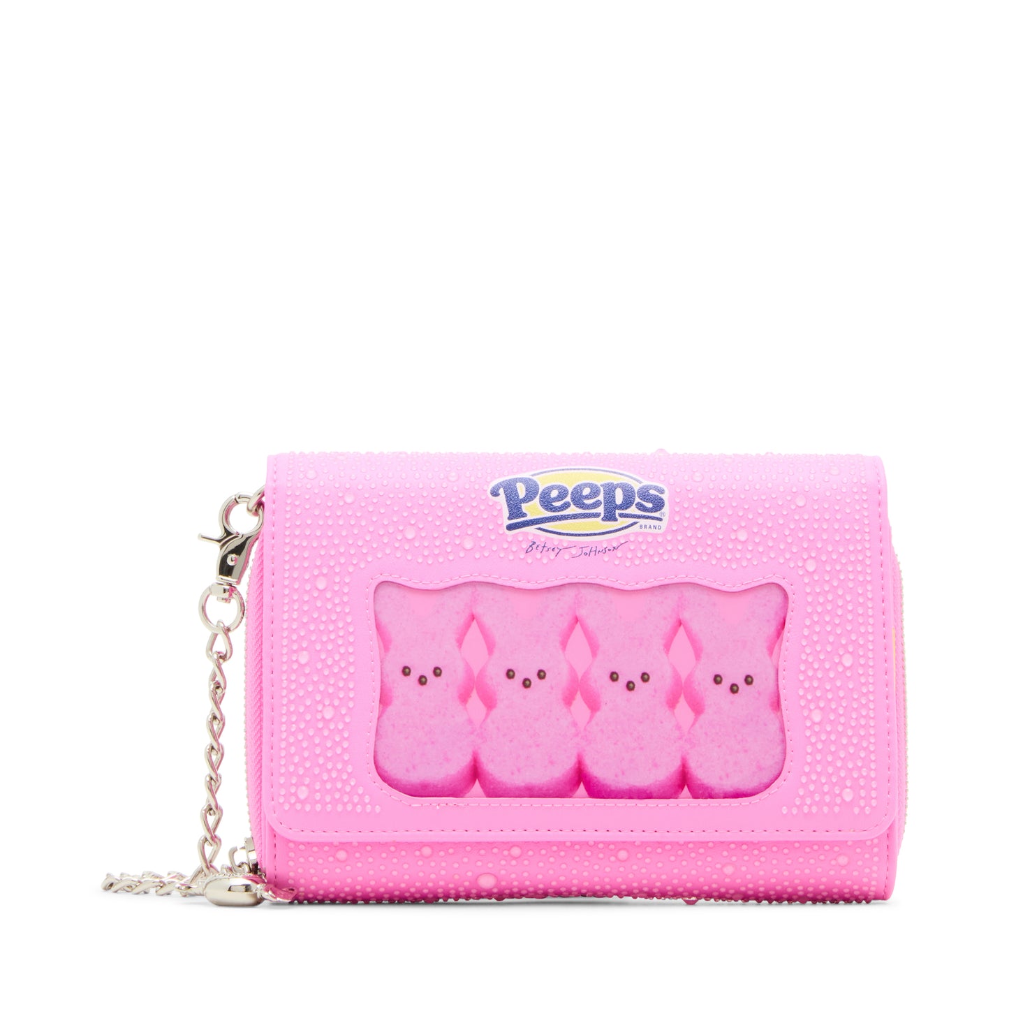 Betsey Johnson x Peeps® Bunny Wallet on a Chain Crossbody Bag Pink