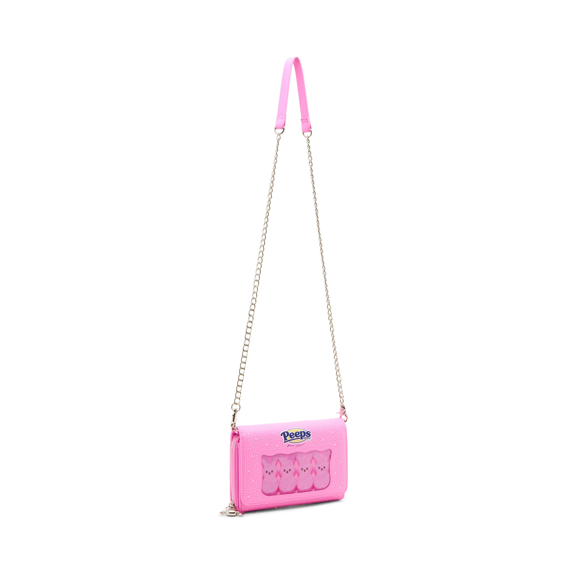 Peeps Bunny Wallet on a Chain Crossbody Bag Pink