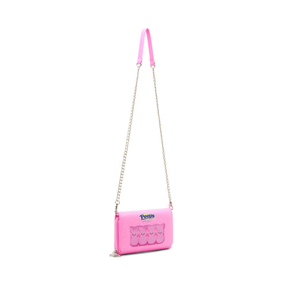 Peeps Bunny Wallet on a Chain Crossbody Bag Pink