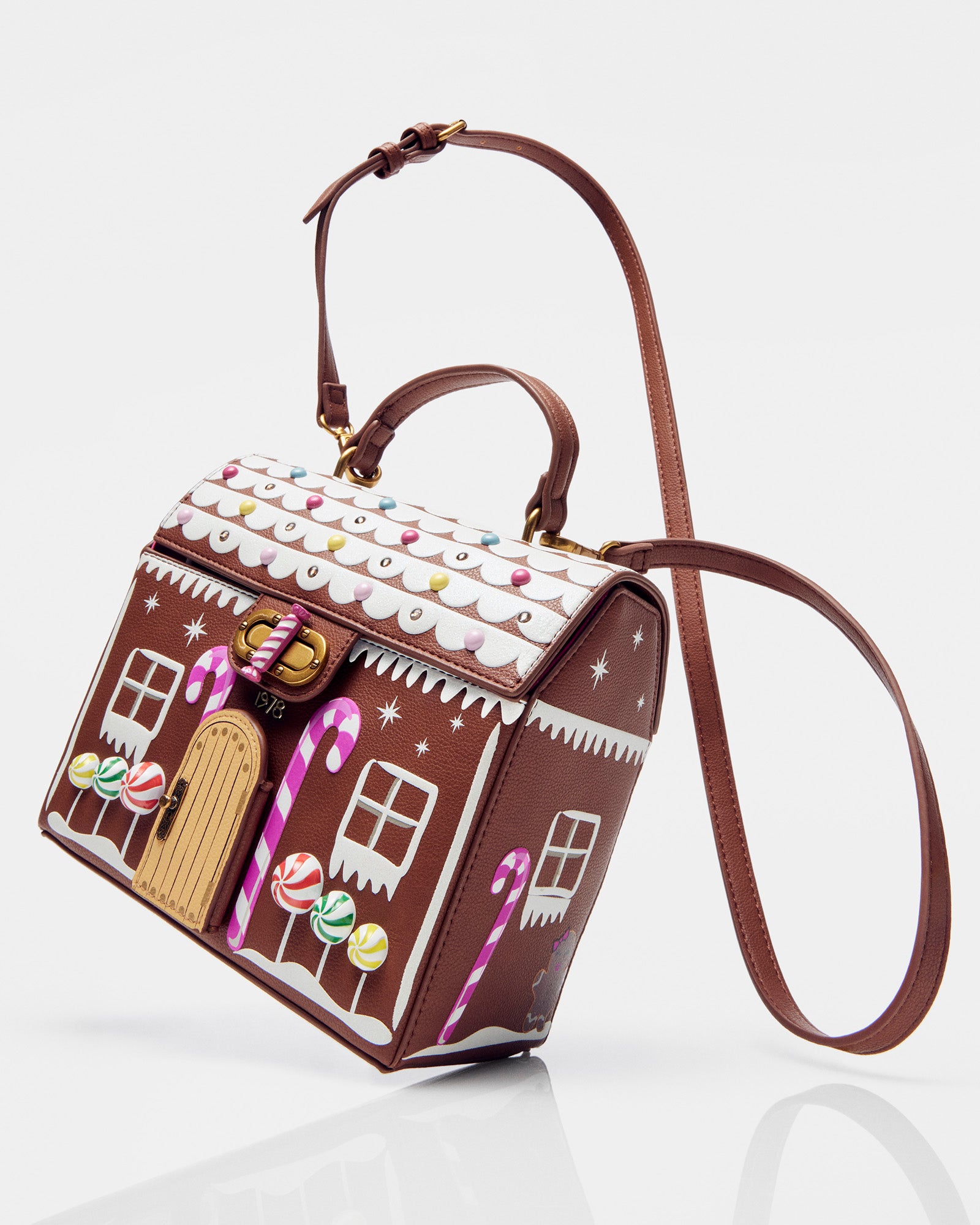 Betsey Johnson Kitsch Gingerbread House Light Up Crossbody Bag