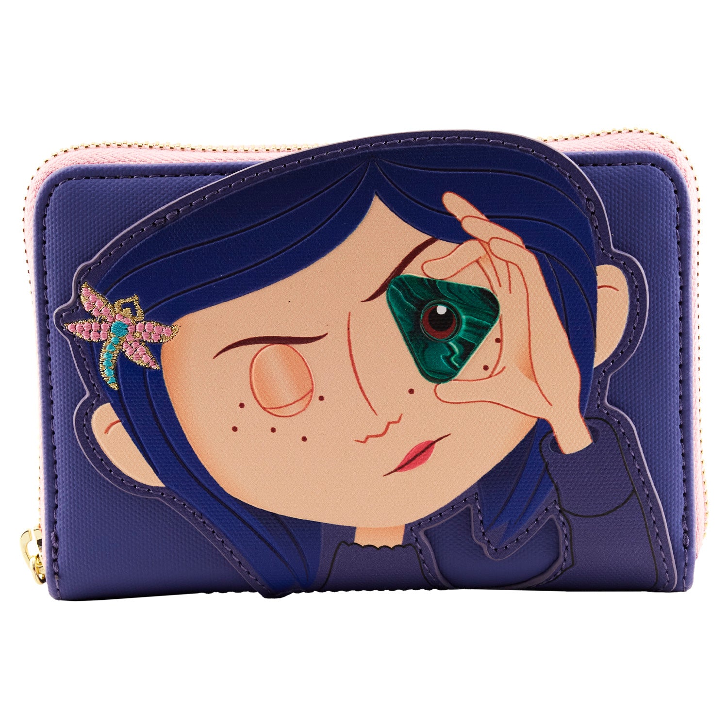 Loungefly Laika Coraline Stars Cosplay Glow Zip Around Wallet