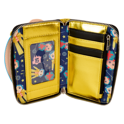 Coraline 15th Anniversary Laika Doll Metallic Cosplay Zip Around Wallet