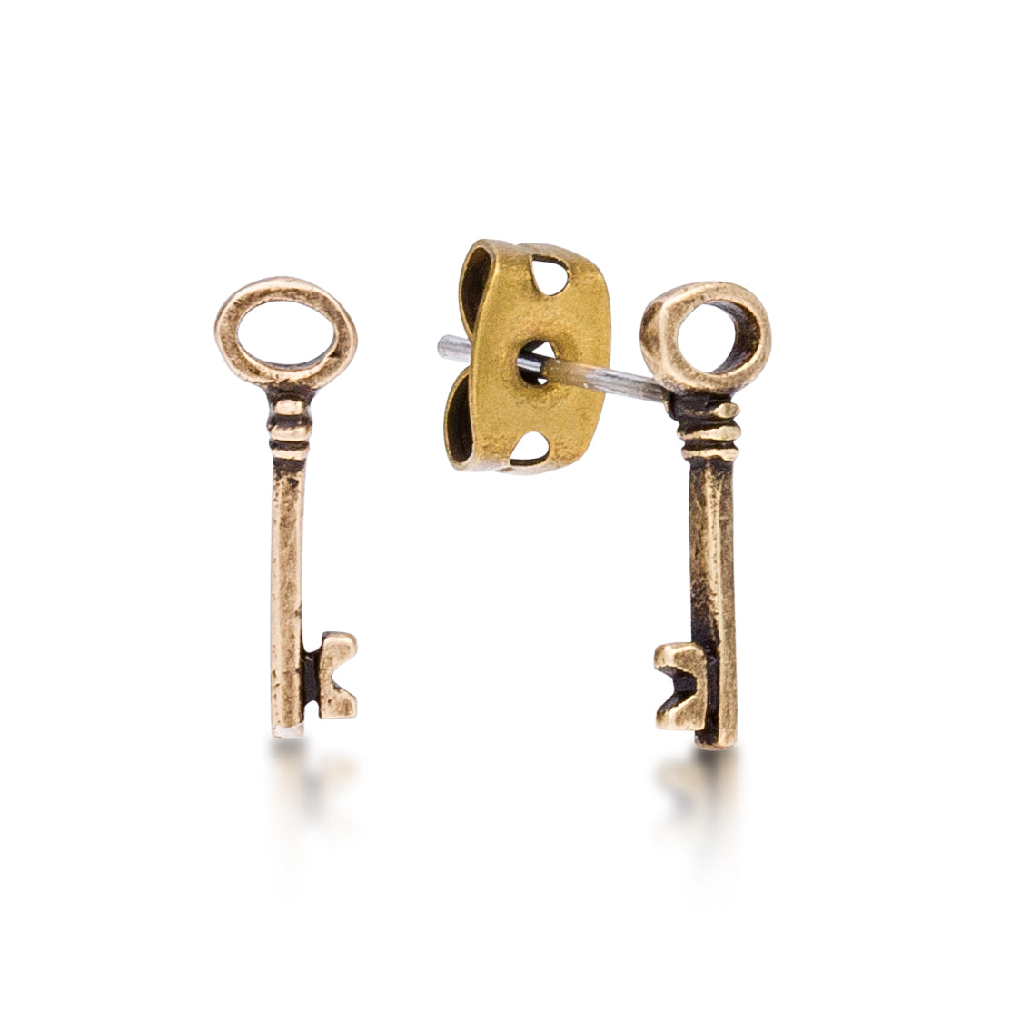  Alice in Wonderland Key Stud Earrings