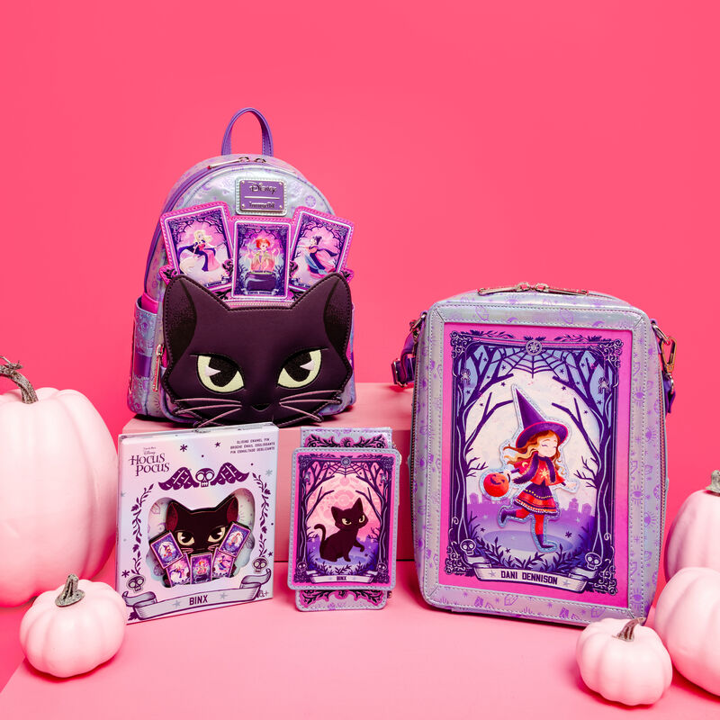 Loungefly Hocus Pocus Tarot Card Dani & Binx Iridescent Crossbody Bag