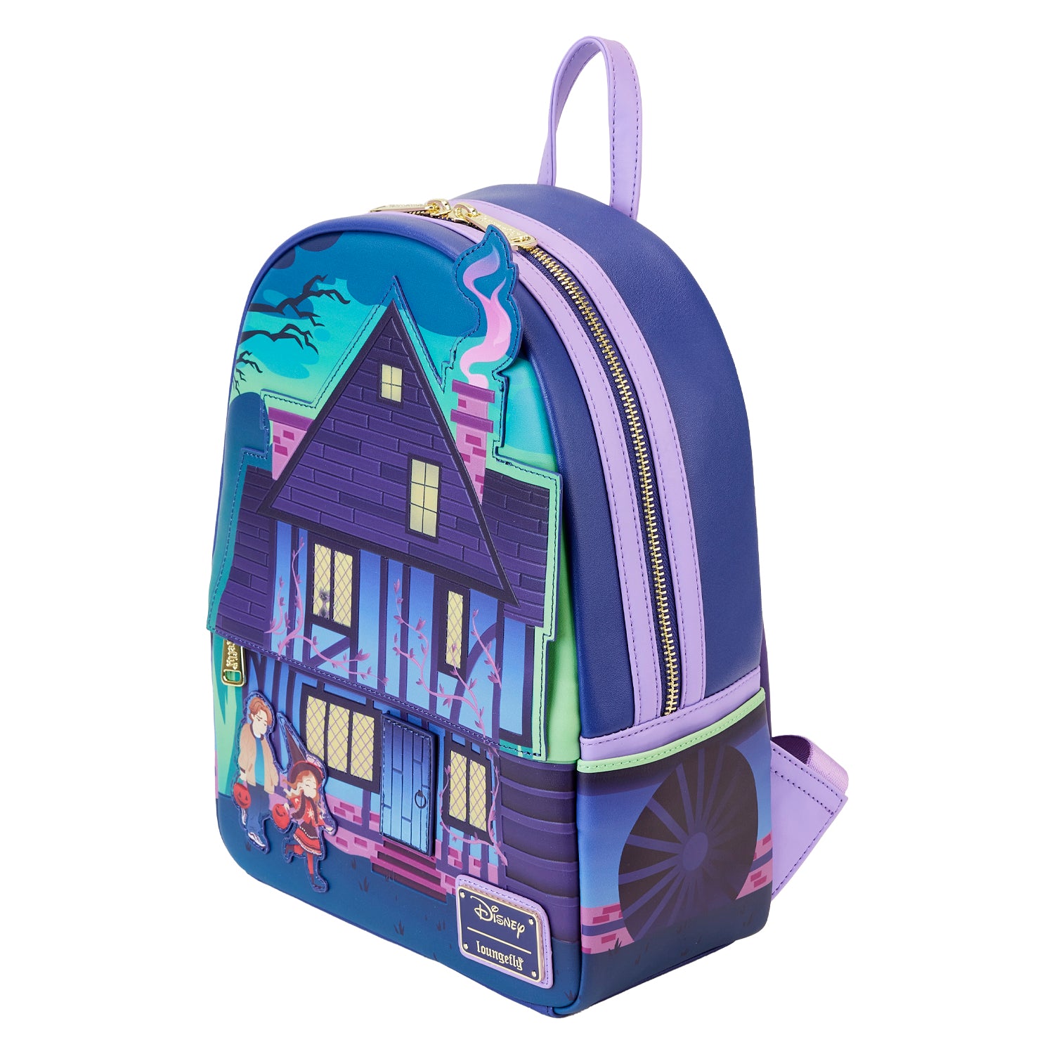 Disney Hocus Pocus Icons Purple Mini Backpack Witch Cat Broom Spells outlet Cauldron