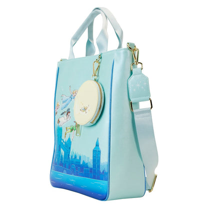 Loungefly Peter Pan You Can Fly Glow Tote Bag With Coin Bag