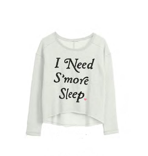 Junk Food I Need S'more Sleep Womens Lounge Sweatshirt