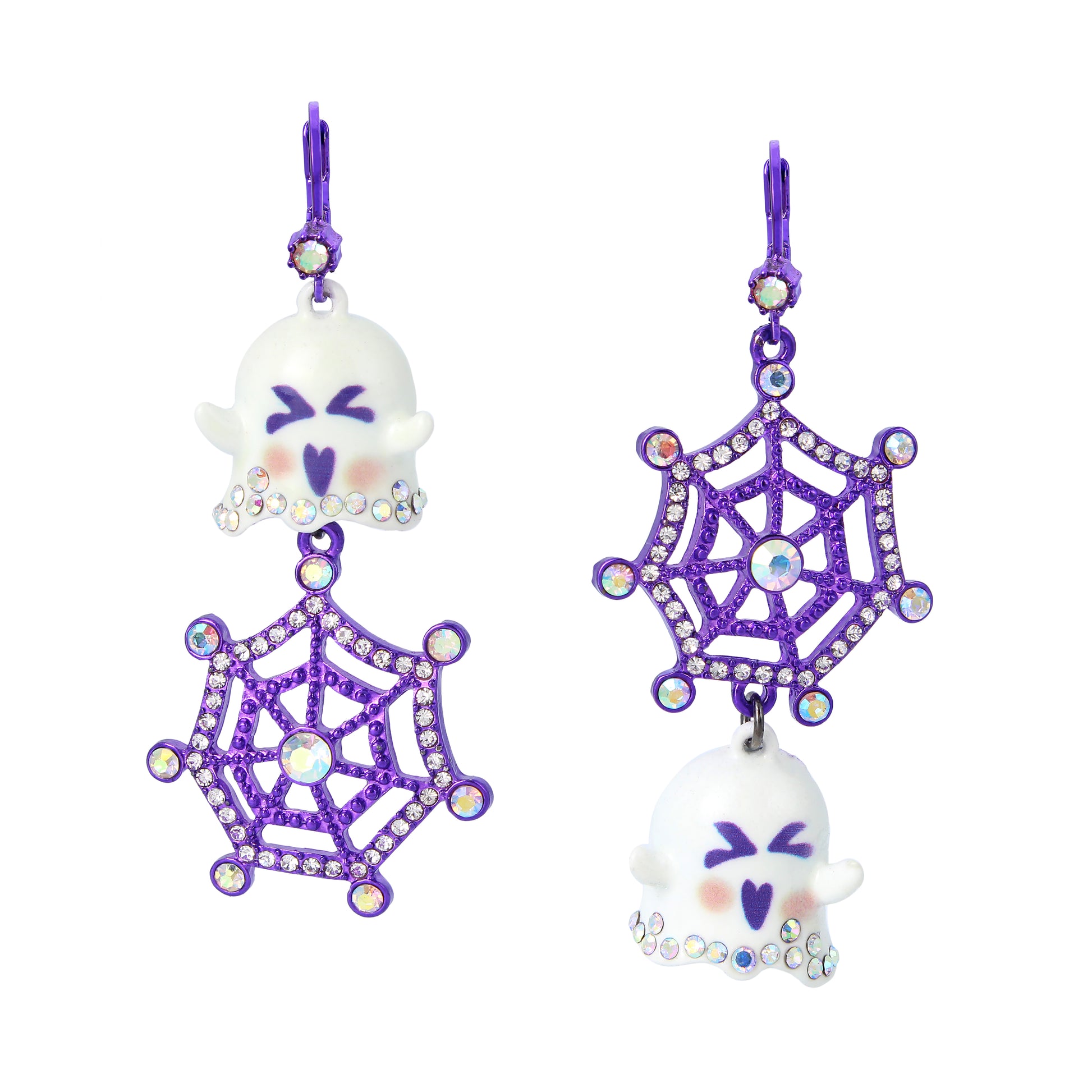 Punk N Spice Ghost Web Drop Earrings