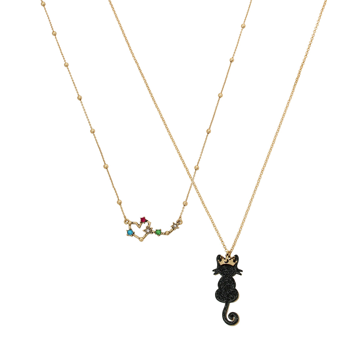 Betsey Johnson Heavenly Creatures Cat Multi Row Necklace – Twin Treats