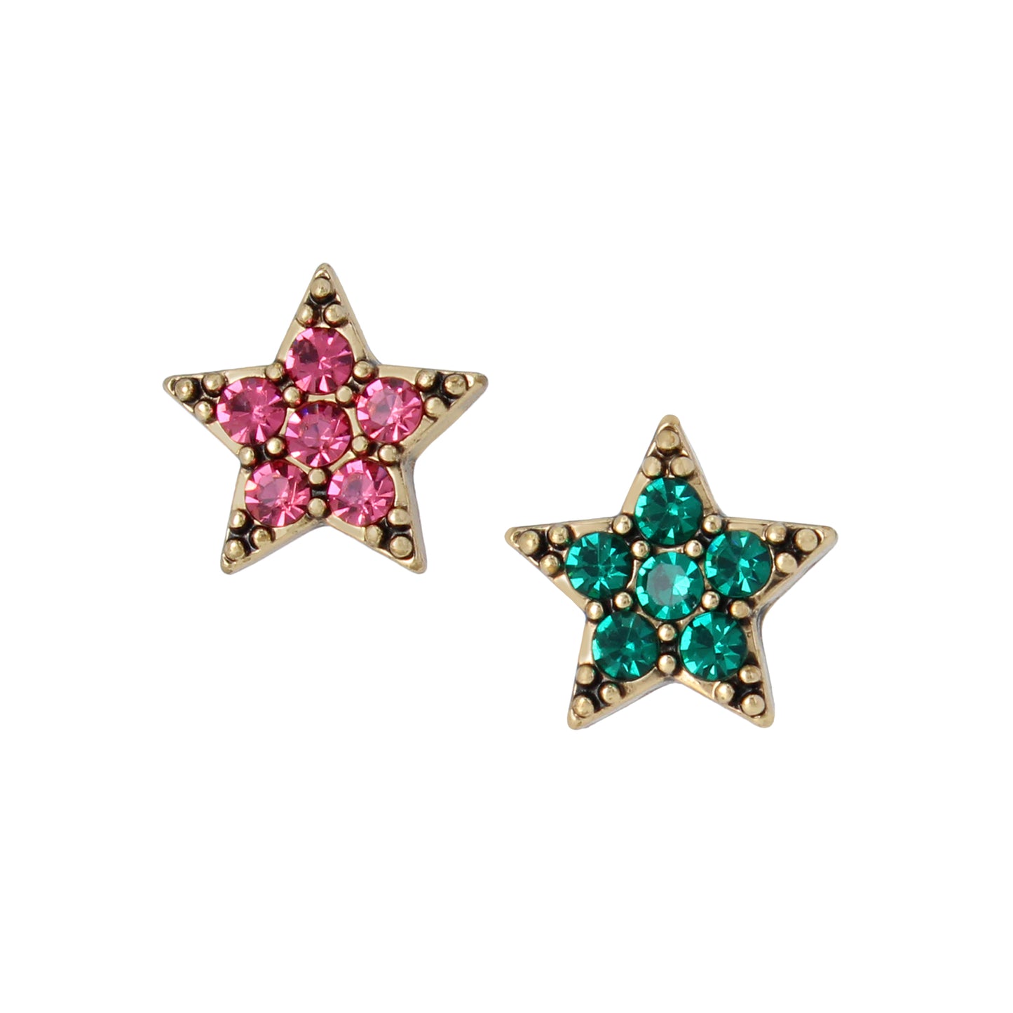 Betsey Johnson Heavenly Creatures Star Mismatch Stud Earrings