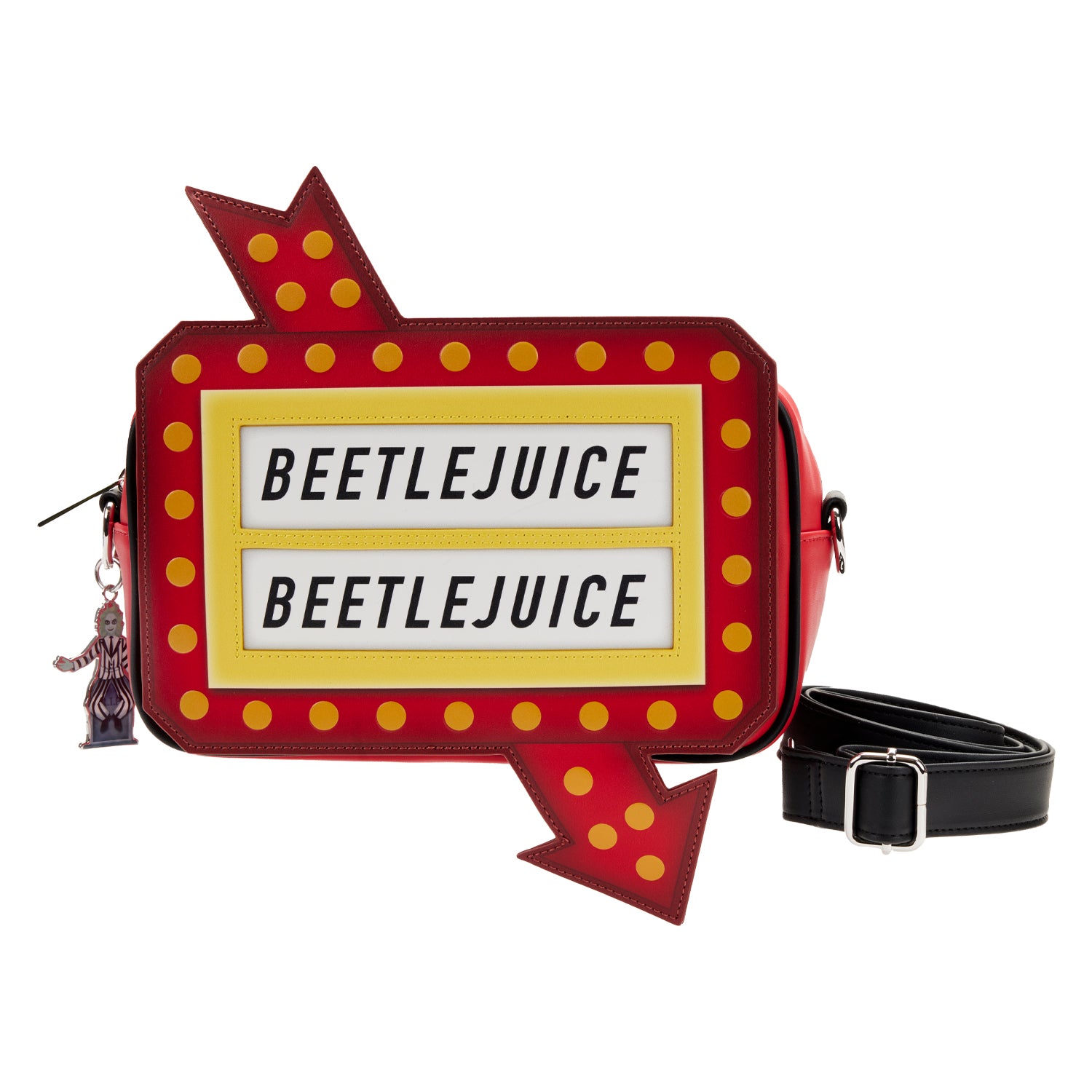 Loungefly Beetlejuice Glow Graveyard Sign Crossbody Bag