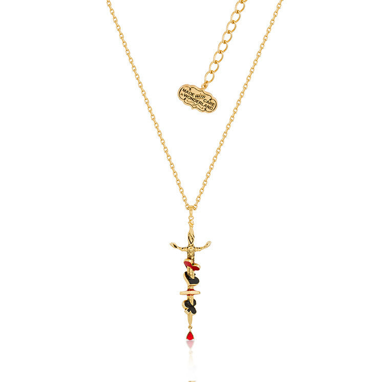 Disney Alice in Wonderland Queen of Hearts Sword Necklace