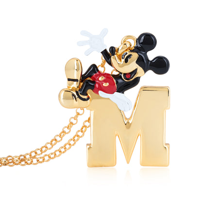 Mickey Mouse Initial Necklace