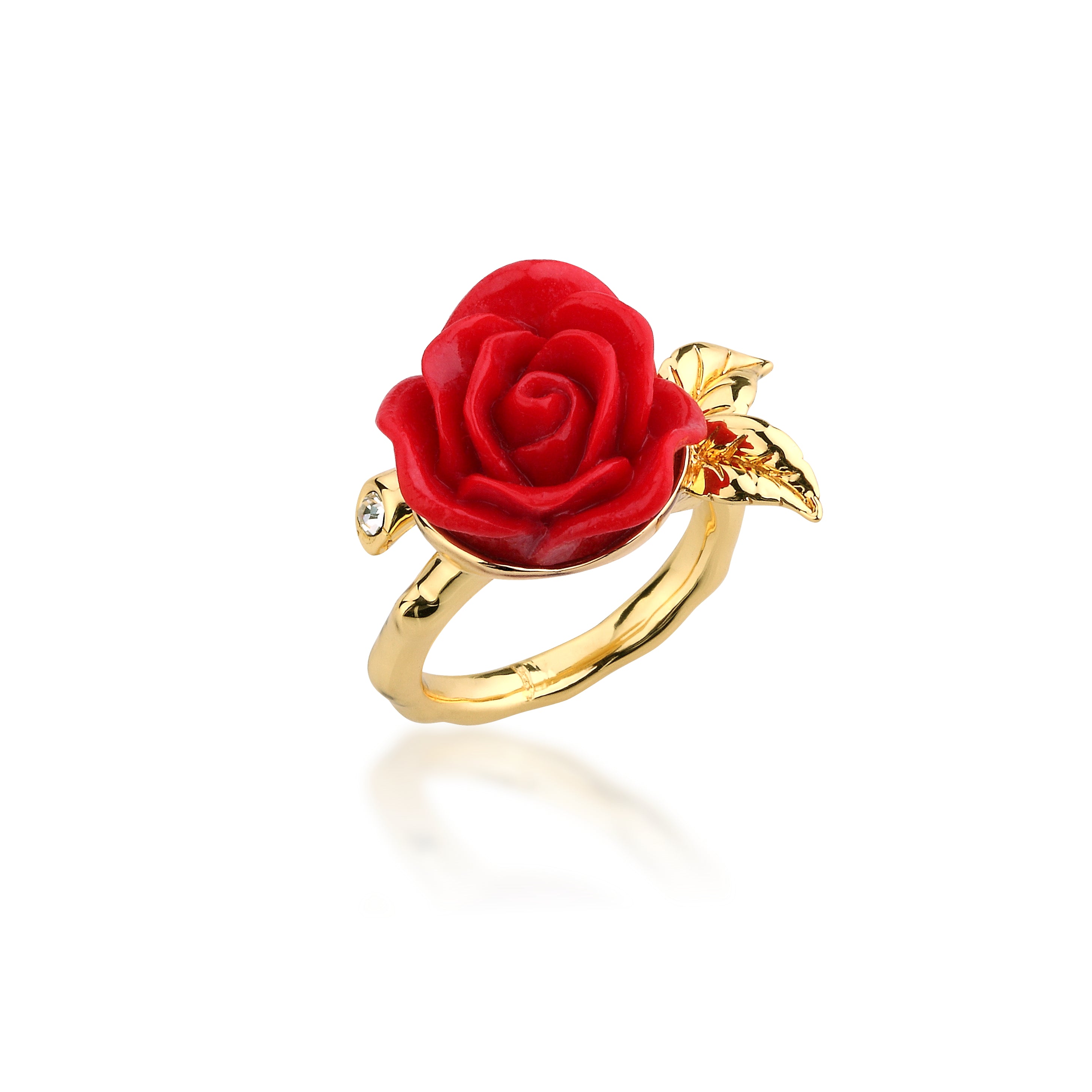 Disney enchanted rose fashion gold ring