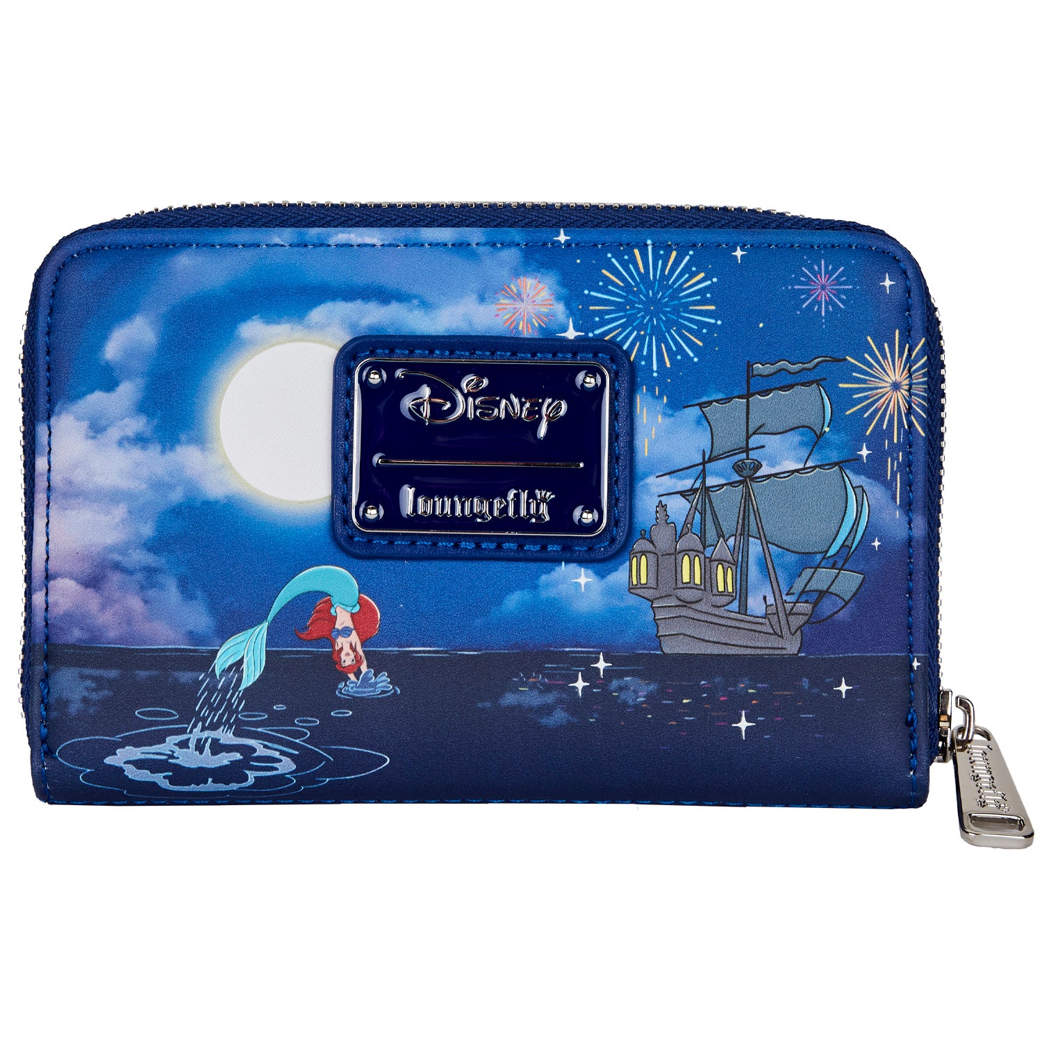  The Little Mermaid Ariel Fireworks Glow in the Dark Zip Around Wallet