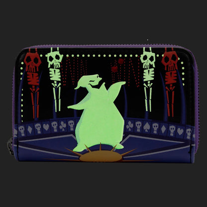 Loungefly The Nightmare Before Christmas Lock Shock Barrel Oogie Boogie Glow Zip Around Wallet